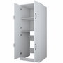 Hanah Home KD109 - 3198 Armario para Lavadora Blanco 70x181.8x72.5 cm Aglomerado Melamina Montaje Pared Organización Lavadero